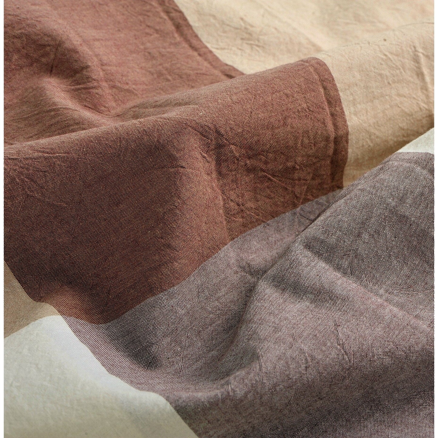 Cotton Plaid Windowpane Check 3-piece Duvet Cover Set