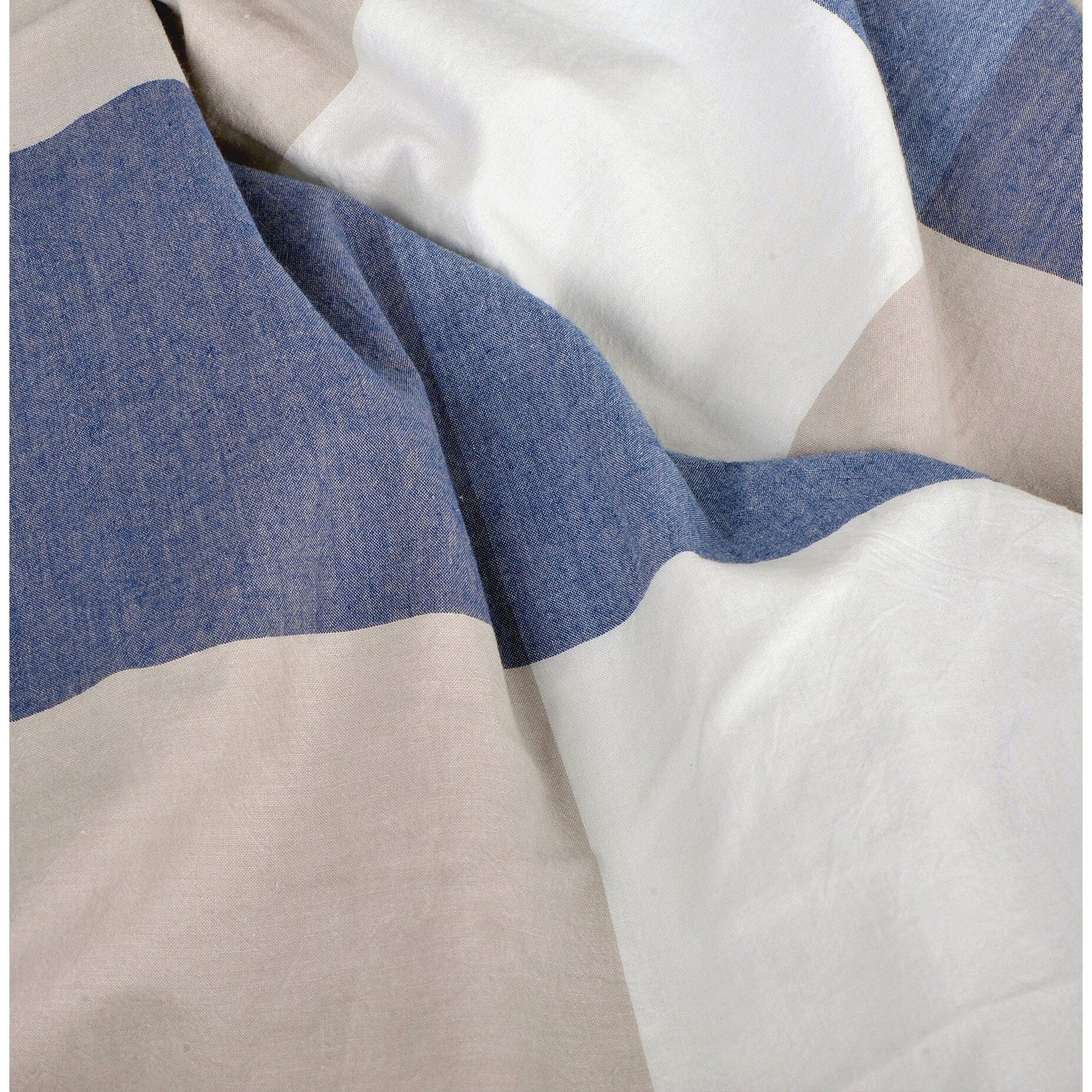 Cotton Plaid Windowpane Check 3-piece Duvet Cover Set