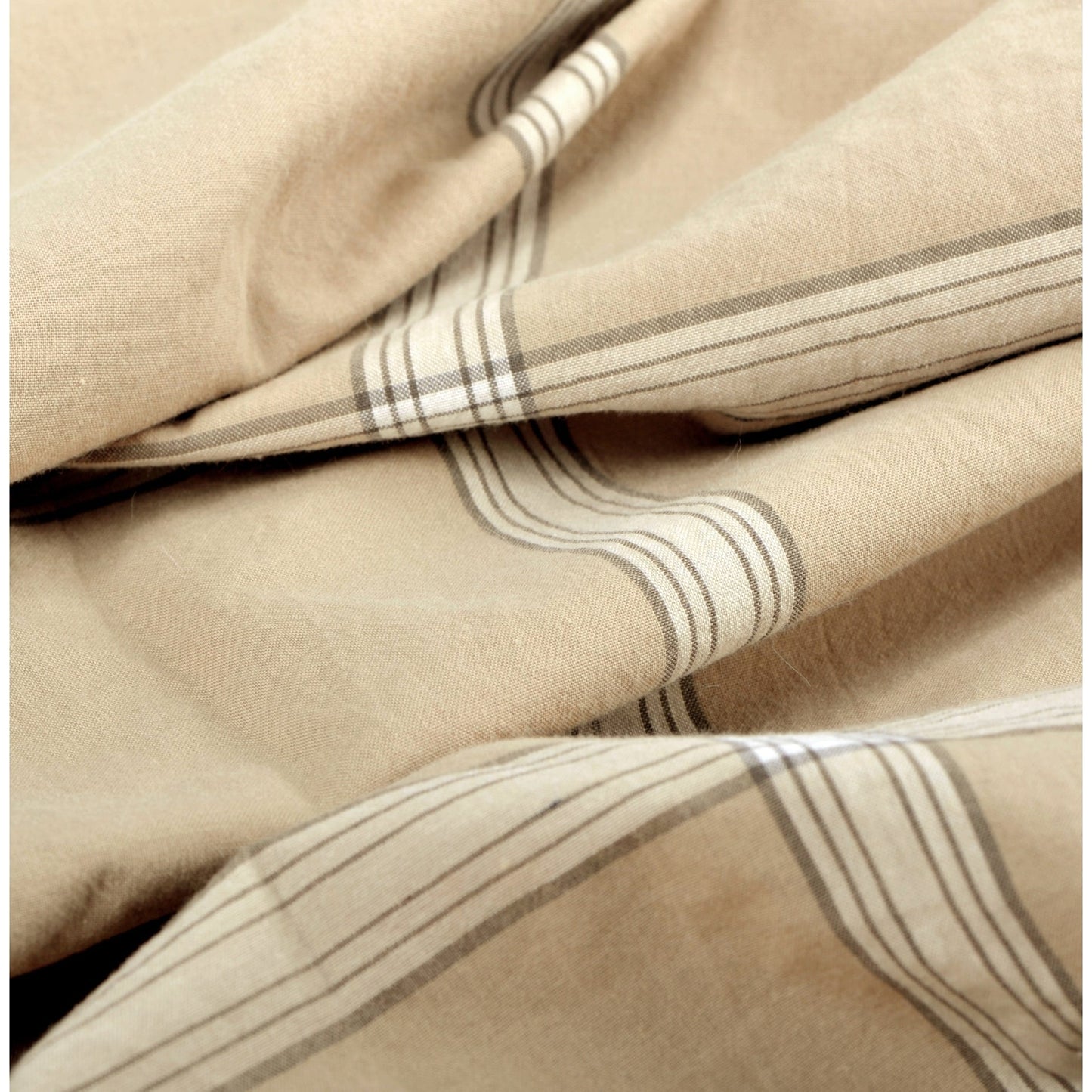 Cotton Plaid Windowpane Check 3-piece Duvet Cover Set