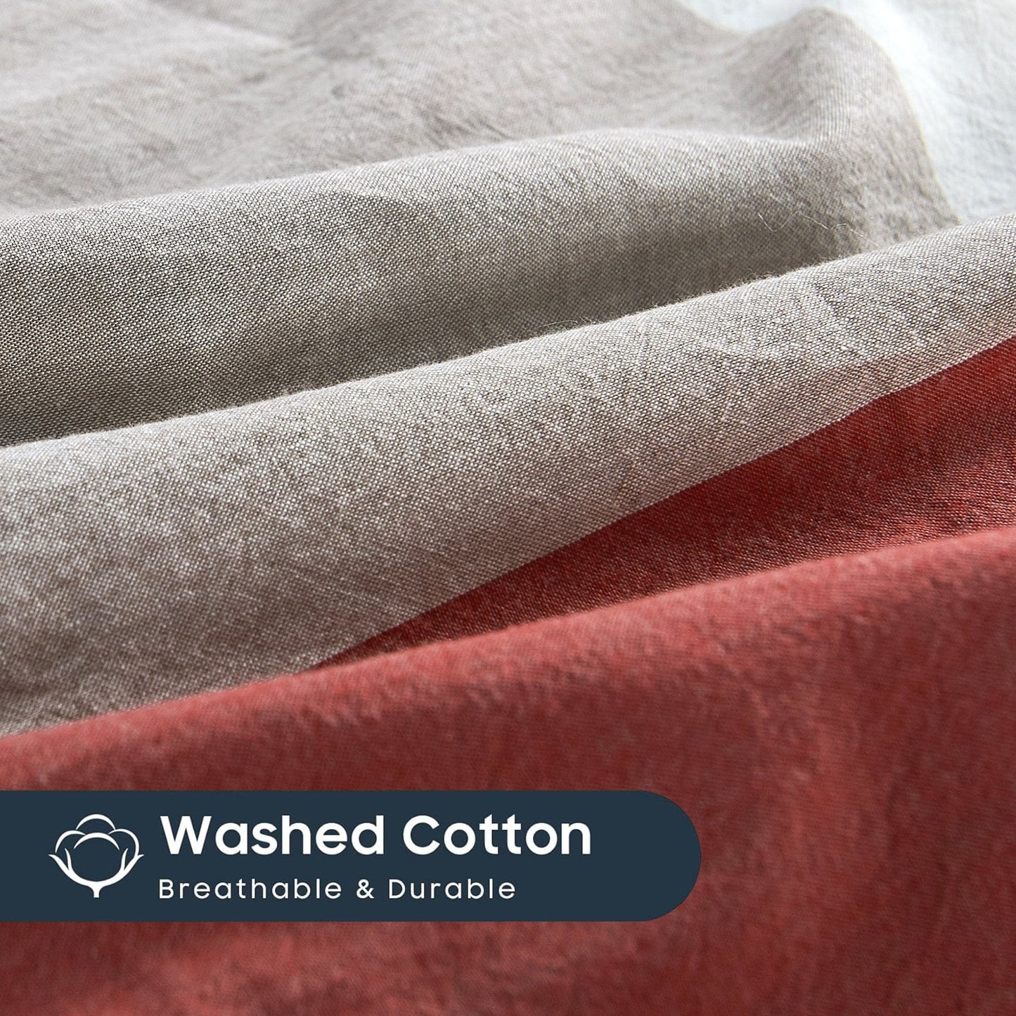 Cotton Plaid Windowpane Check 3-piece Duvet Cover Set