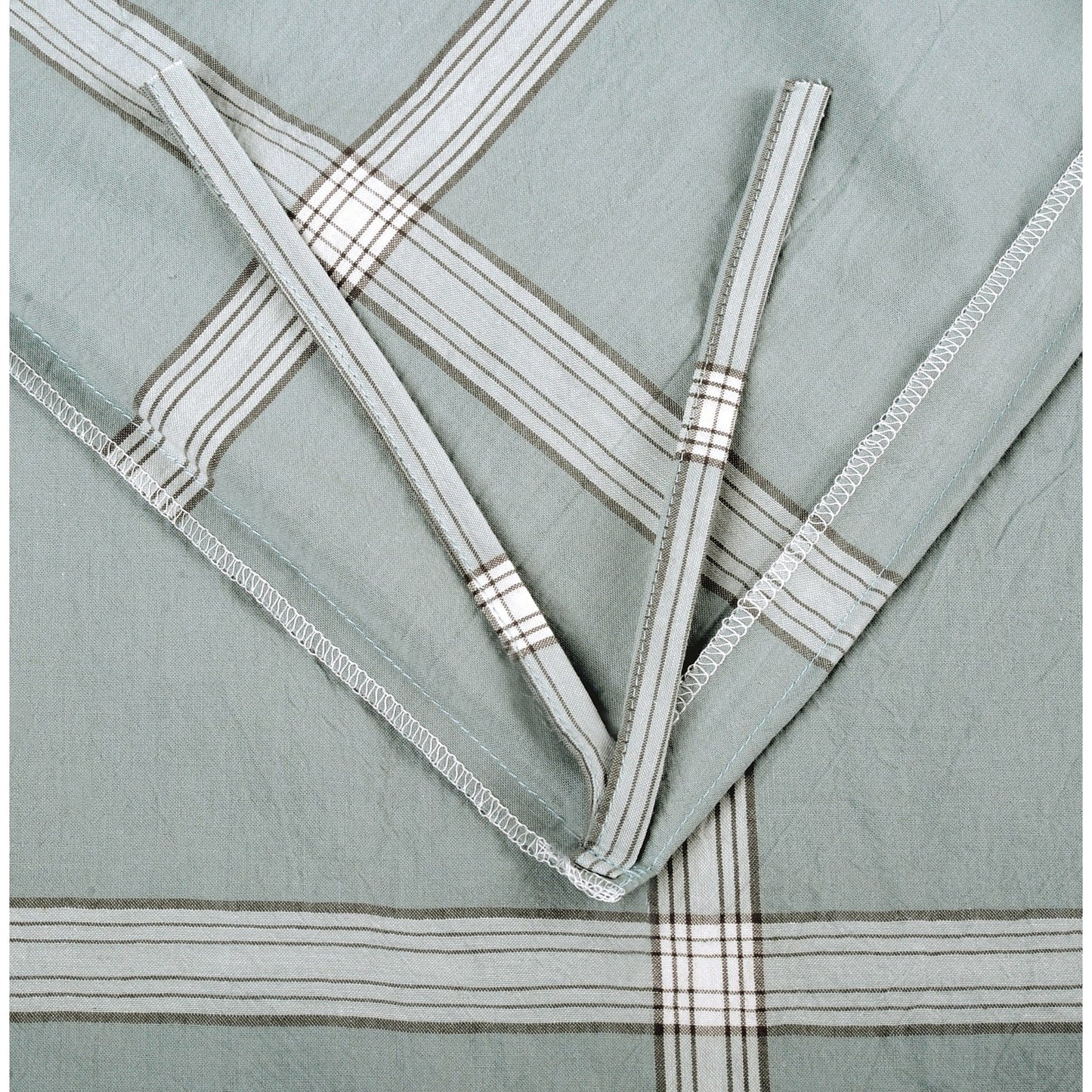 Cotton Plaid Windowpane Check 3-piece Duvet Cover Set