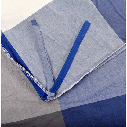 Cotton Plaid Windowpane Check 3-piece Duvet Cover Set