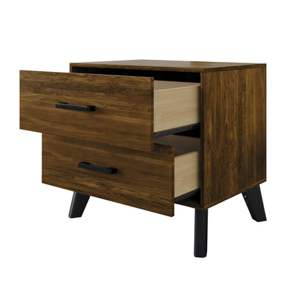 CraftPorch Classic Style 2-Drawers Wooden Nightstand
