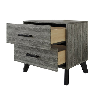 CraftPorch Classic Style 2-Drawers Wooden Nightstand