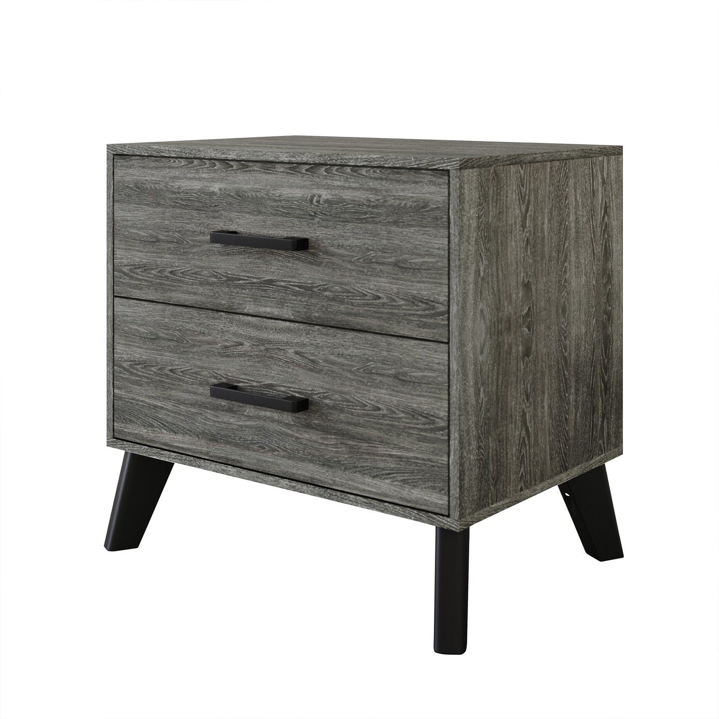 CraftPorch Classic Style 2-Drawers Wooden Nightstand