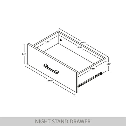 CraftPorch Classic Style 2-Drawers Wooden Nightstand