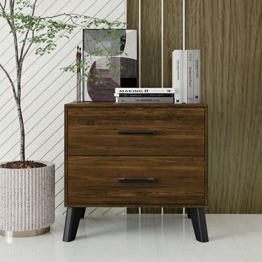 CraftPorch Classic Style 2-Drawers Wooden Nightstand