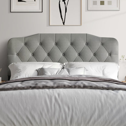 CraftPorch Elegant Button-Tufted Upholstered Headboard