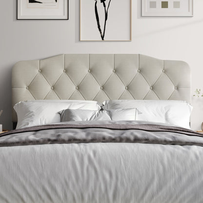 CraftPorch Elegant Button-Tufted Upholstered Headboard