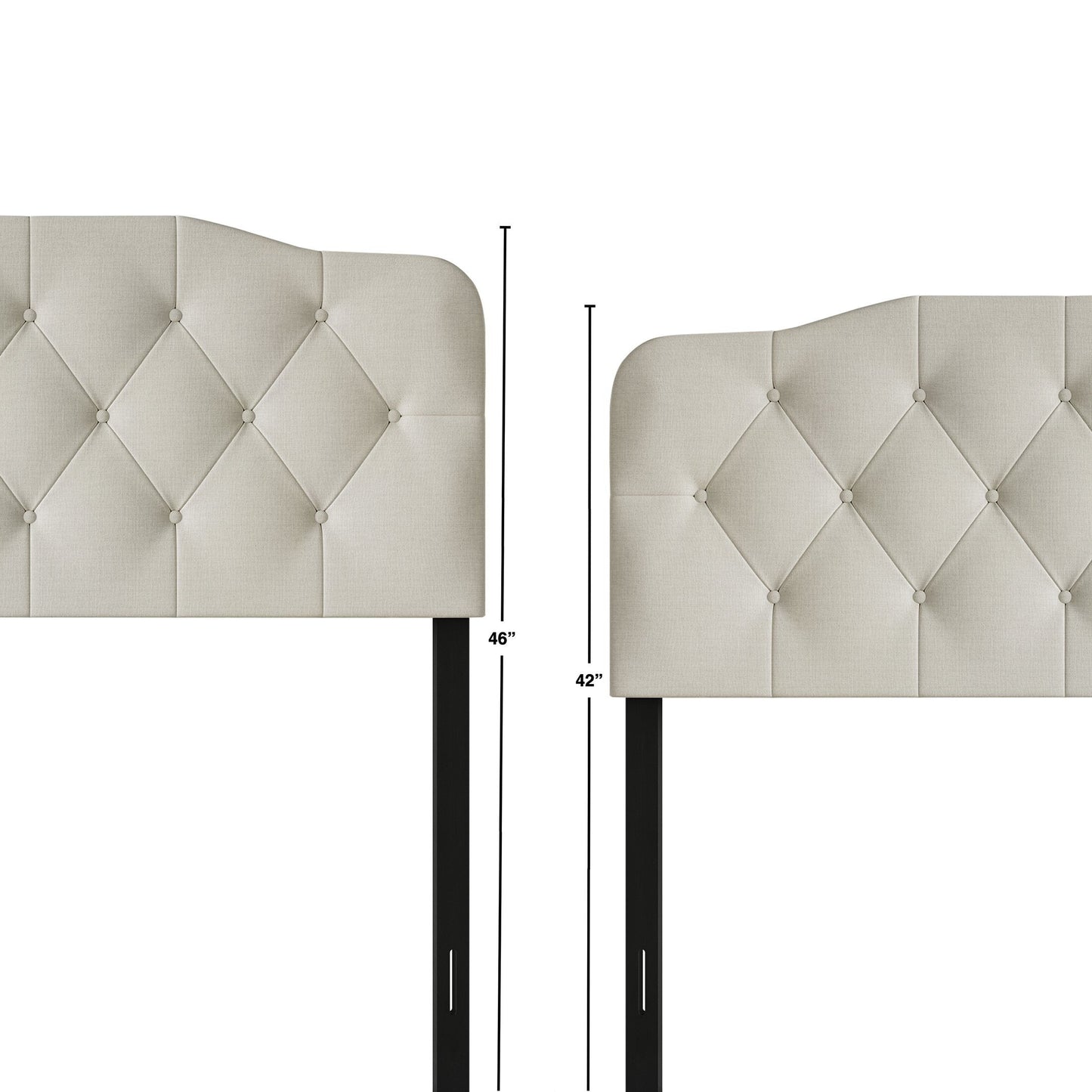 CraftPorch Elegant Button-Tufted Upholstered Headboard