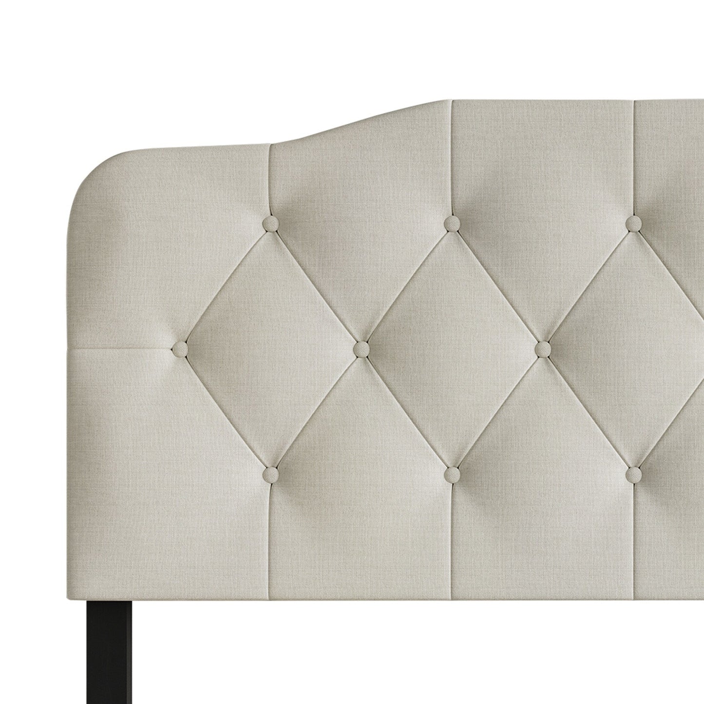 CraftPorch Elegant Button-Tufted Upholstered Headboard