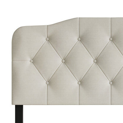 CraftPorch Elegant Button-Tufted Upholstered Headboard