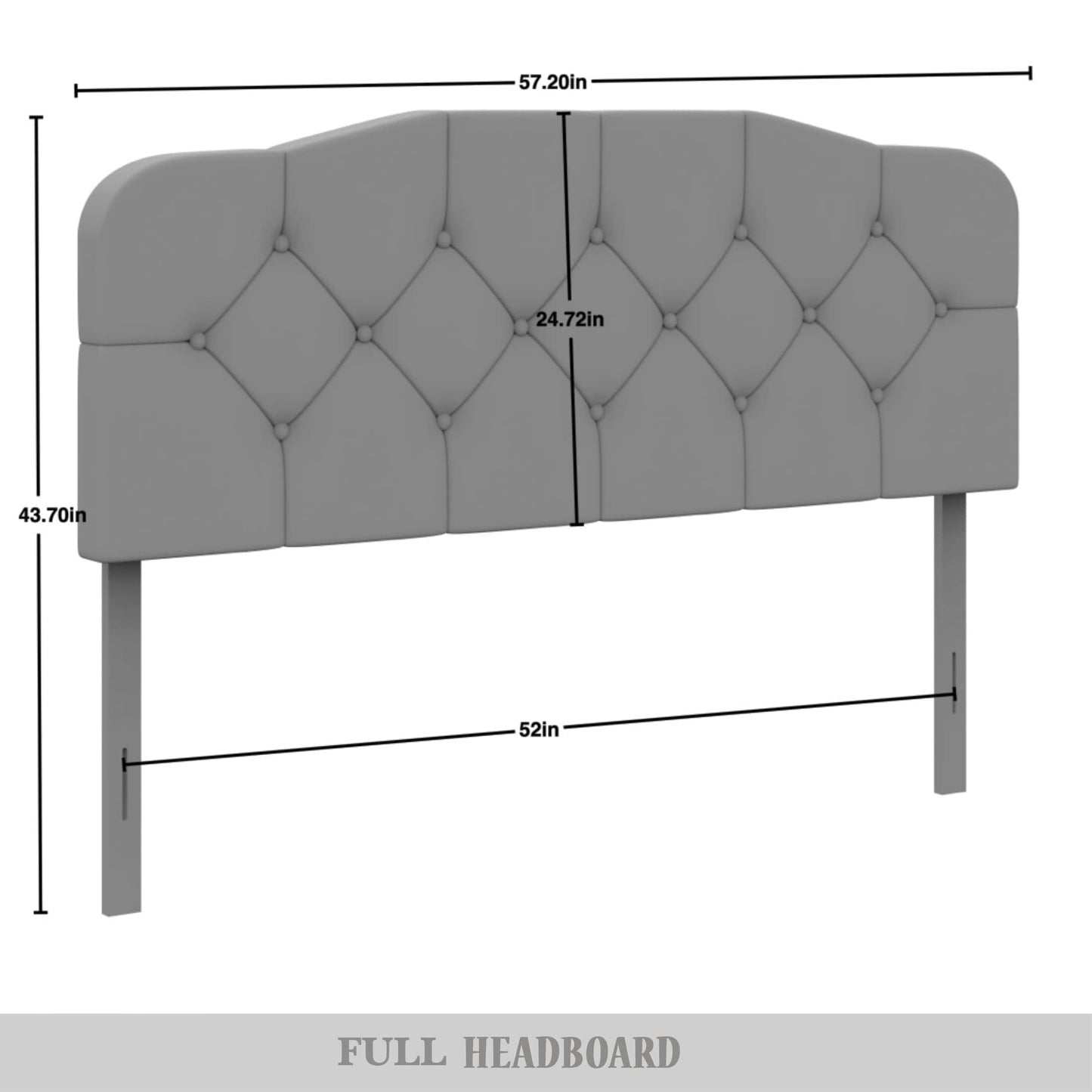CraftPorch Elegant Button-Tufted Upholstered Headboard
