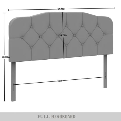 CraftPorch Elegant Button-Tufted Upholstered Headboard