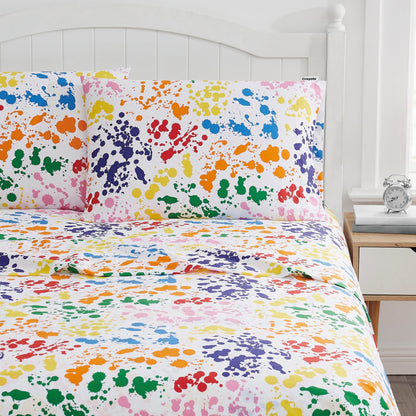 Crayola Splatter Cotton Percale Sheet Set