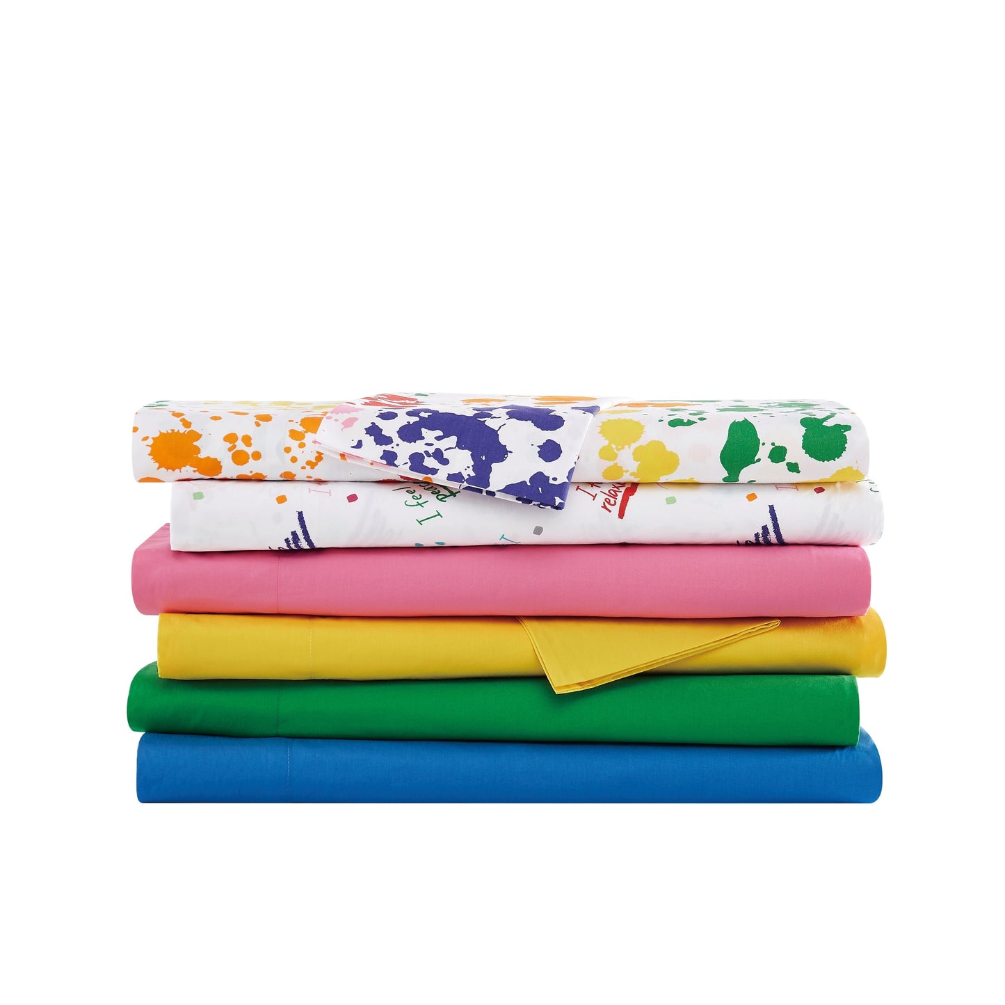 Crayola Splatter Cotton Percale Sheet Set