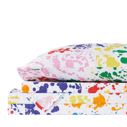 Crayola Splatter Cotton Percale Sheet Set