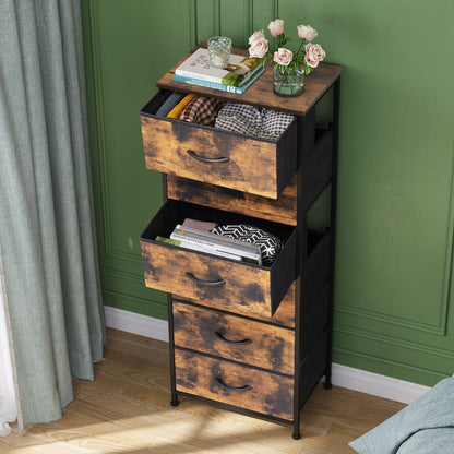 Crestlive Products 6 Drawers Vertical Dresser Storage Tower with Wood Top