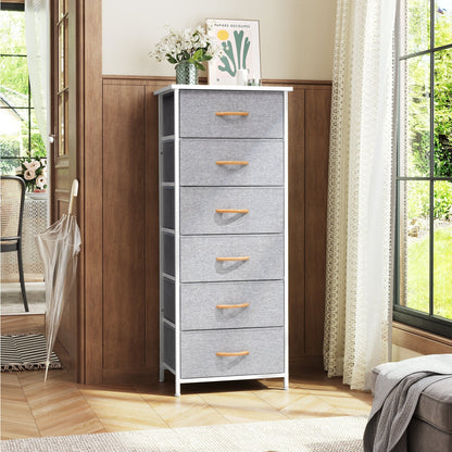 Crestlive Products 6 Drawers Vertical Dresser Storage Tower with Wood Top
