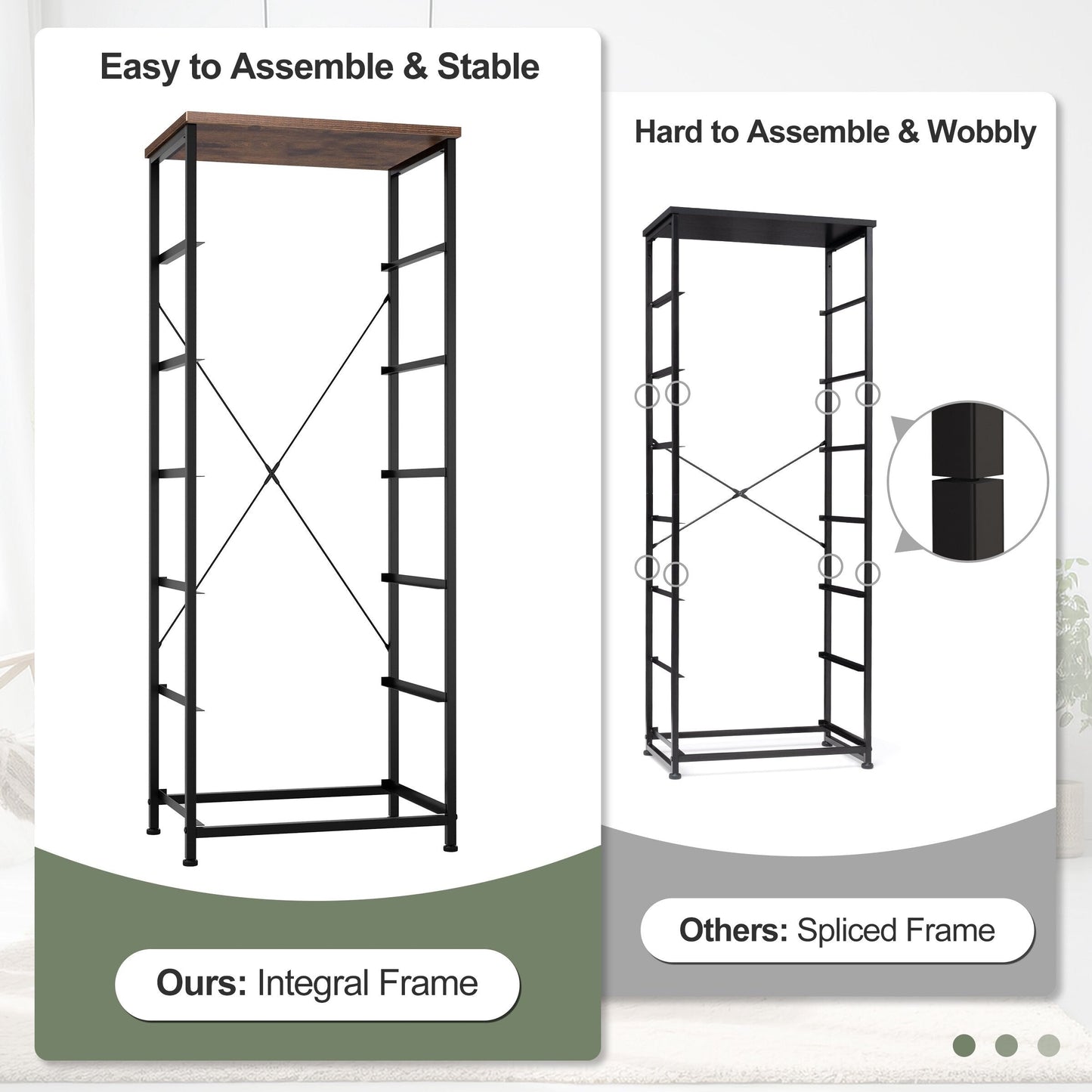 Crestlive Products 6 Drawers Vertical Dresser Storage Tower with Wood Top