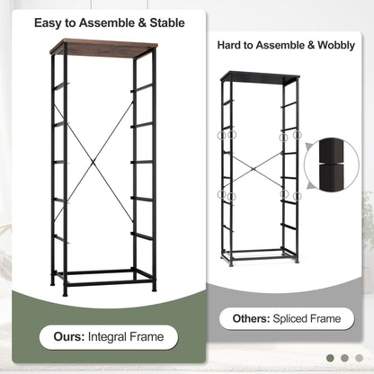 Crestlive Products 6 Drawers Vertical Dresser Storage Tower with Wood Top