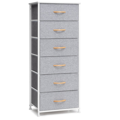 Crestlive Products 6 Drawers Vertical Dresser Storage Tower with Wood Top