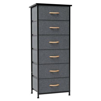 Crestlive Products 6 Drawers Vertical Dresser Storage Tower with Wood Top