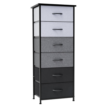 Crestlive Products 6 Drawers Vertical Dresser Storage Tower with Wood Top