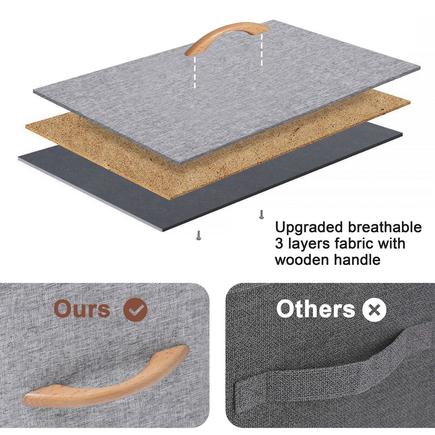 Crestlive Products 6 Drawers Vertical Dresser Storage Tower with Wood Top