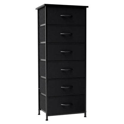Crestlive Products 6 Drawers Vertical Dresser Storage Tower with Wood Top