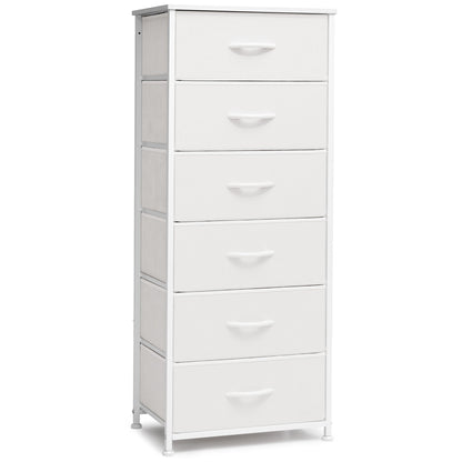 Crestlive Products 6 Drawers Vertical Dresser Storage Tower with Wood Top