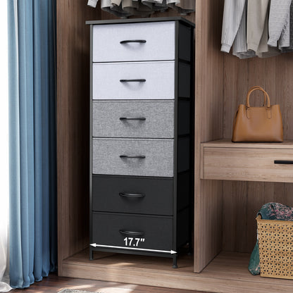 Crestlive Products 6 Drawers Vertical Dresser Storage Tower with Wood Top