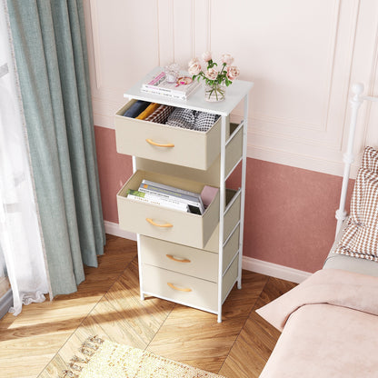 Crestlive Products 6 Drawers Vertical Dresser Storage Tower with Wood Top