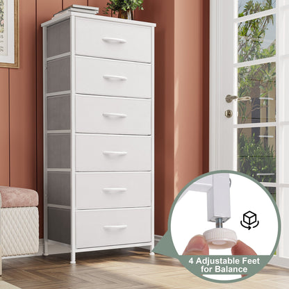 Crestlive Products 6 Drawers Vertical Dresser Storage Tower with Wood Top