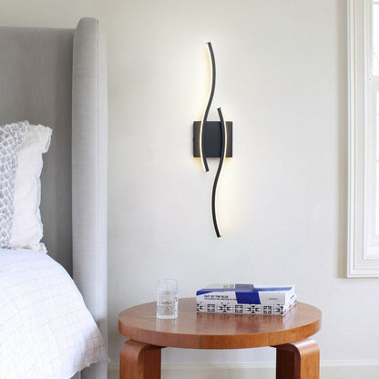 Curve Linear LED Dimmable 23.6-in W Bathroom Vanity Light Cool/Warm Light Wall Sconce