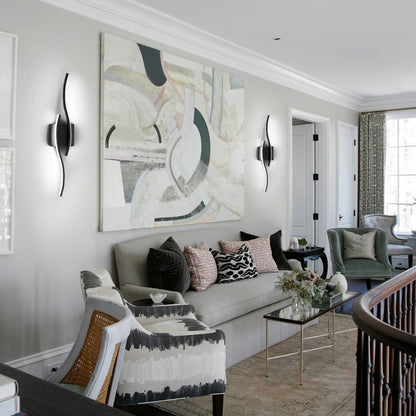 Curve Linear LED Dimmable 23.6-in W Bathroom Vanity Light Cool/Warm Light Wall Sconce