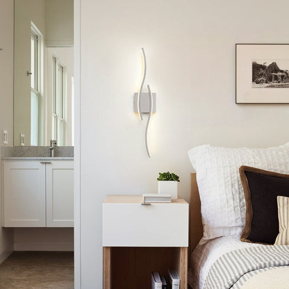 Curve Linear LED Dimmable 23.6-in W Bathroom Vanity Light Cool/Warm Light Wall Sconce