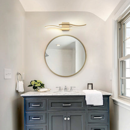 Curve Linear LED Dimmable 23.6-in W Bathroom Vanity Light Cool/Warm Light Wall Sconce