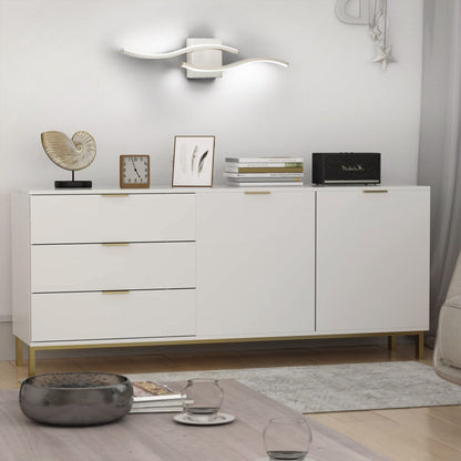 Curve Linear LED Dimmable 23.6-in W Bathroom Vanity Light Cool/Warm Light Wall Sconce