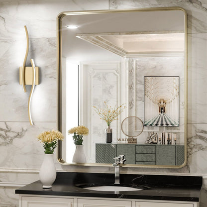 Curve Linear LED Dimmable 23.6-in W Bathroom Vanity Light Cool/Warm Light Wall Sconce