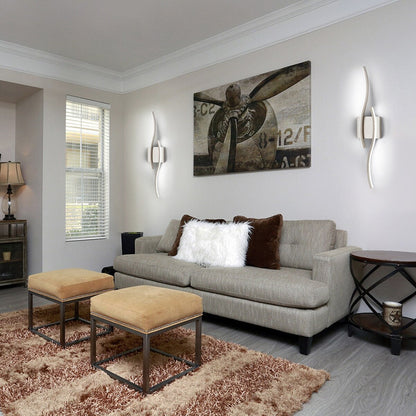 Curve Linear LED Dimmable 23.6-in W Bathroom Vanity Light Cool/Warm Light Wall Sconce