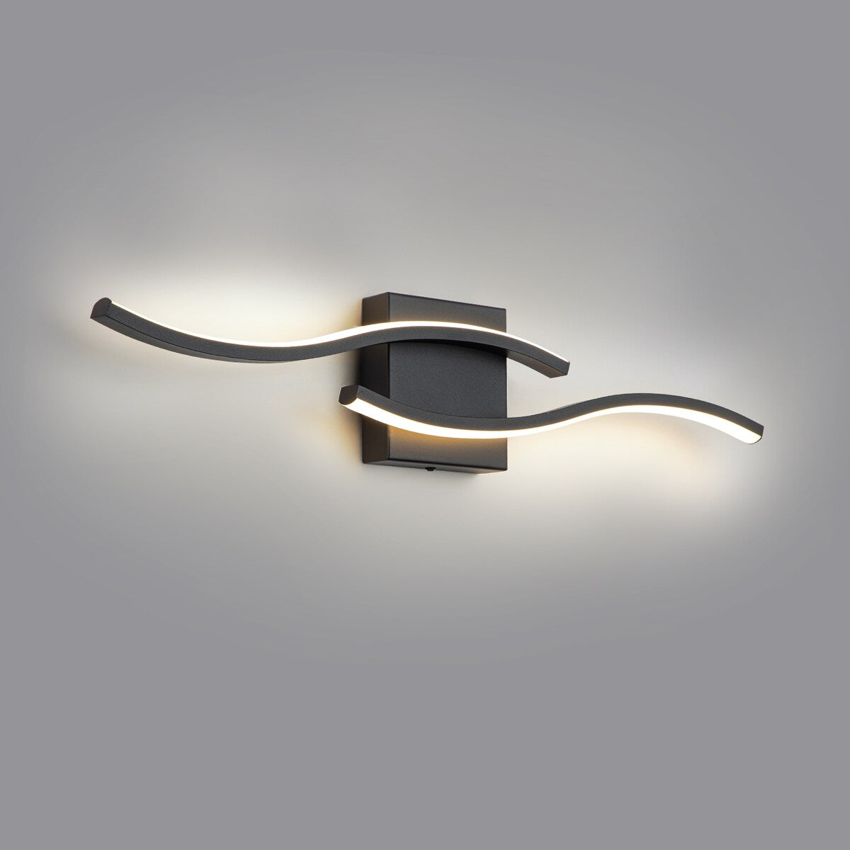 Curve Linear LED Dimmable 23.6-in W Bathroom Vanity Light Cool/Warm Light Wall Sconce