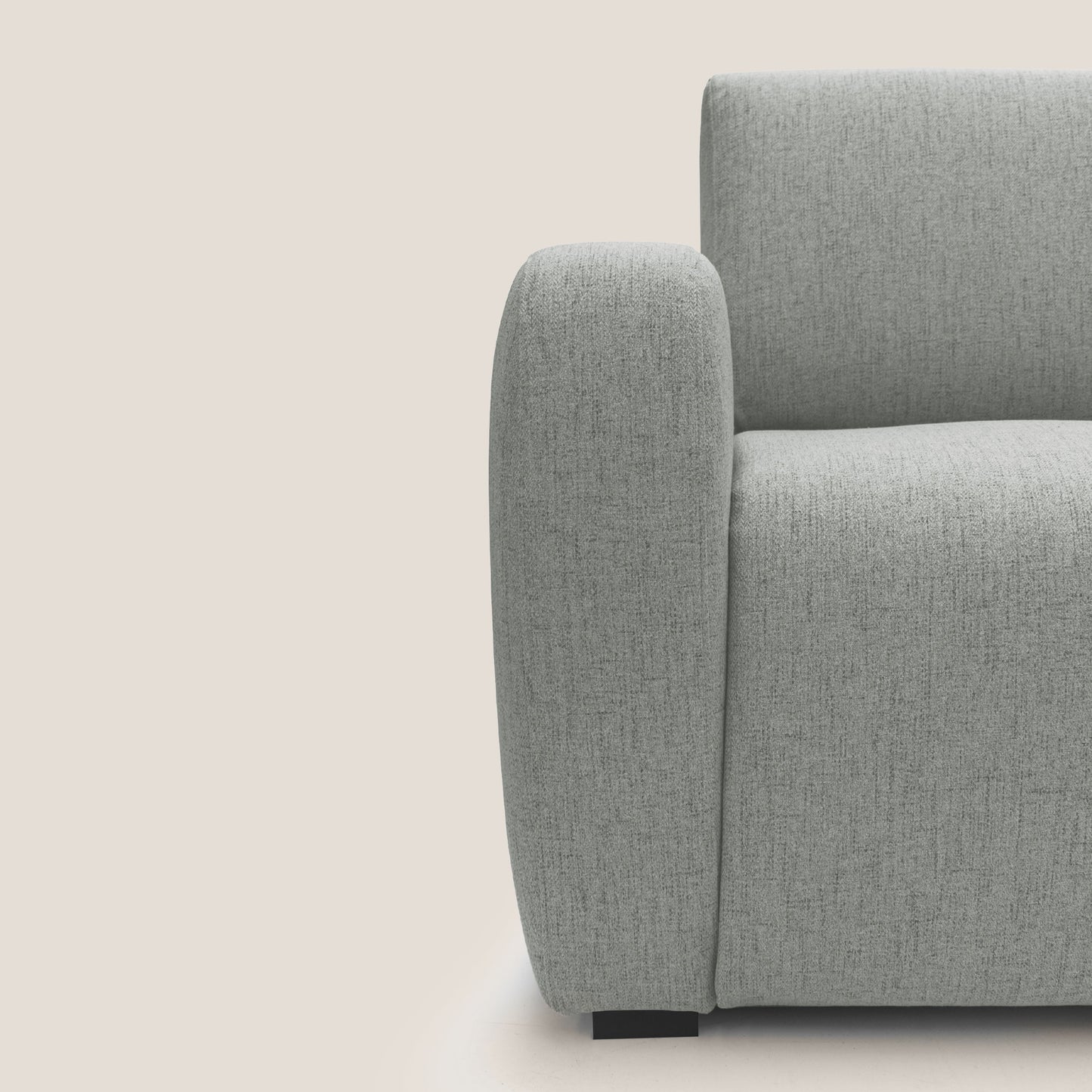 Duna Divano letto matrimoniale con materasso 20 cm in tessuto impermeabile T03 grigio chiaro