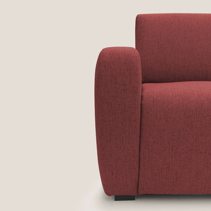 Duna Divano letto matrimoniale con materasso 20 cm in tessuto impermeabile T03 rosso
