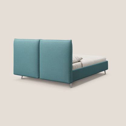 Adone letto imbottito contenitore a doppia pannellatura in bouclet impermeabile T07 azzurro 