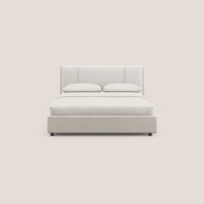 Alicia letto imbottito con vano contenitore per materasso 160x200 cm in tessuto impermeabile T14 panna 