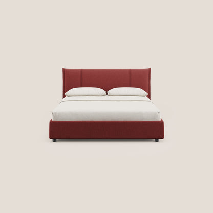 Alicia letto imbottito con vano contenitore in tessuto impermeabile T14 rosso 