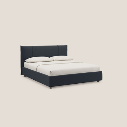 Alicia letto imbottito con vano contenitore in tessuto impermeabile T14 blu 