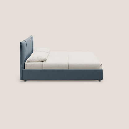 Alicia letto imbottito con vano contenitore in tessuto impermeabile T14 carta da zucchero 