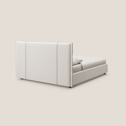 Alicia letto imbottito con vano contenitore per materasso 160x200 cm in tessuto impermeabile T14 panna 